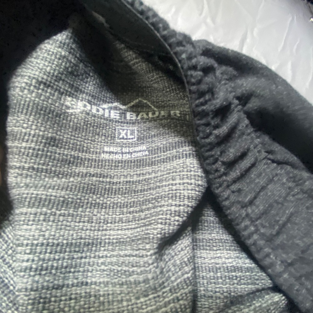 Eddie Bauer Men's XL Gray Lightweigh Lounge Sweatpants Elastic Waist Relaxed Fit - Picture 2 of 2